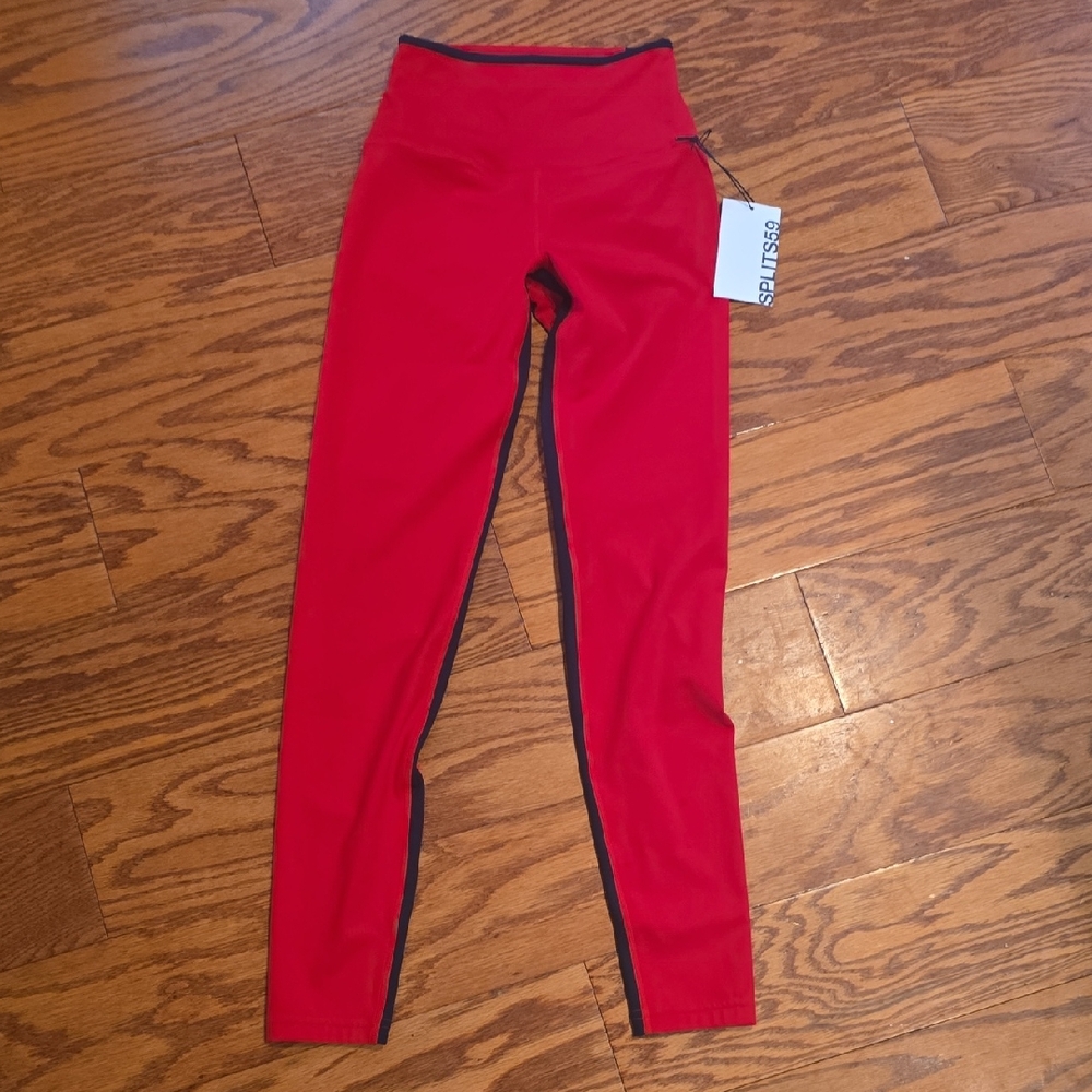 SPLITS59 EASTON HW 7/8 RED LEGGING WITH BLACK STRIPE SZ XS